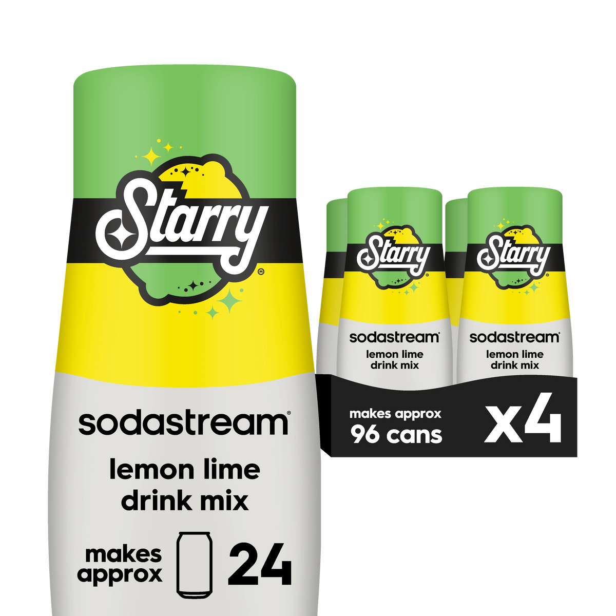 Sodastream STARRY® Lemon Lime Drink Mix 4 Pack 440ml